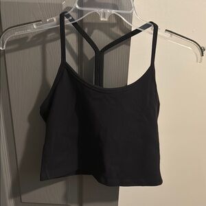 Black Strappy Crop Top
